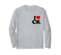 I Love Heart CK C K C.K. Initials Monogram Nickname Long Sleeve T-Shirt