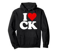 I LOVE HEART CK C K C.K. INITIALS MONOGRAM NICKNAME Pullover Hoodie