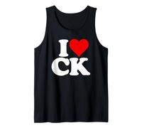 I Love Heart CK C K C.K. Initials Monogram Nickname Tank Top