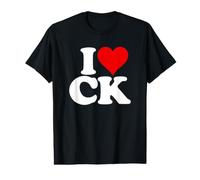 I Love Heart CK C K C.K. Initials Monogram Nickname Value Graphic T-Shirt