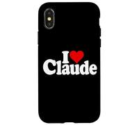 I LOVE HEART CLAUDE NAME ON A TEE Case for iPhone X/XS