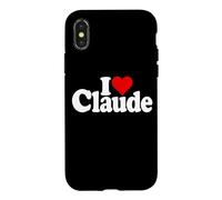 I LOVE HEART CLAUDE NAME ON A TEE Case for iPhone X/XS