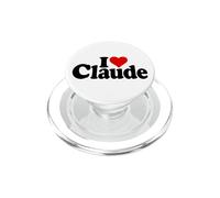 I LOVE HEART CLAUDE NAME ON A TEE PopSockets PopGrip for MagSafe