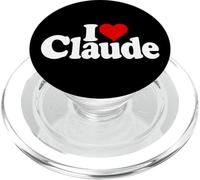 I LOVE HEART CLAUDE NAME ON A TEE PopSockets PopGrip for MagSafe