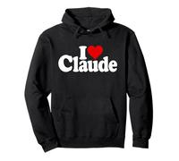 I LOVE HEART CLAUDE NAME ON A TEE Pullover Hoodie