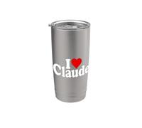 I Love Heart Claude Name ON A TEE Stainless Steel Insulated Tumbler