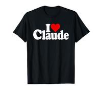 I Love Heart Claude Name ON A TEE T-Shirt