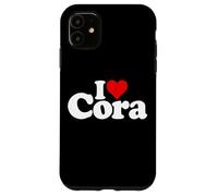 I LOVE HEART CORA NAME ON A TEE Case for iPhone 11
