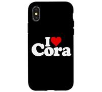 I LOVE HEART CORA NAME ON A TEE Case for iPhone X/XS