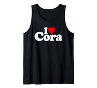 I Love Heart CORA Name ON A TEE Tank Top