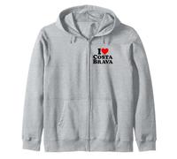 I LOVE HEART COSTA BRAVA CATALONIA SPAIN Zip Hoodie