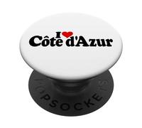 I LOVE HEART COTE D'AZUR THE FRENCH RIVIERA NICE MONACO PopSockets Adhesive PopGrip