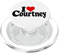 I LOVE HEART COURTNEY NAME ON A TEE PopSockets PopGrip for MagSafe