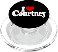 I LOVE HEART COURTNEY NAME ON A TEE PopSockets PopGrip for MagSafe