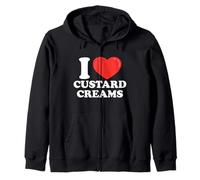 I Love (Heart) Custard Creams Zip Hoodie