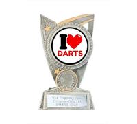 I Love (Heart) Darts Award (TR19) 125mm Resin Trophy Engraved Free