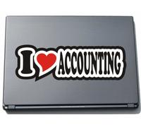 I Love Heart Decal Sticker Laptop Skin 210 mm I LOVE ACCOUNTING
