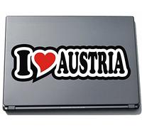 I Love Heart Decal Sticker Laptop skin 210 mm I LOVE AUSTRIA