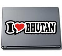 I Love Heart Decal Sticker Laptop skin 210 mm I LOVE BHUTAN