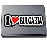 I Love Heart Decal Sticker Laptop skin 210 mm I LOVE Bulgaria