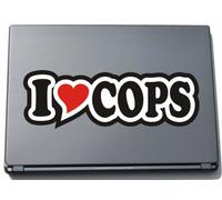 I Love Heart Decal Sticker Laptop Skin 210 mm I LOVE COPS