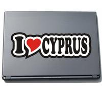 I Love Heart Decal Sticker Laptop Skin 210 mm I LOVE CYPRUS