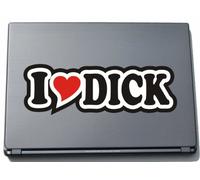 I Love Heart Decal Sticker Laptop Skin 210 mm I LOVE DICK