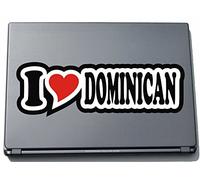 I Love Heart Decal Sticker Laptop skin 210 mm I LOVE Domini Can