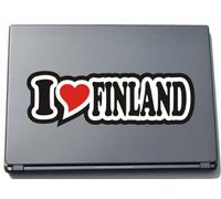 I Love Heart Decal Sticker Laptop Skin 210 mm I LOVE FINLAND