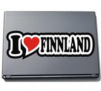 I Love Heart Decal Sticker Laptop skin 210 mm I LOVE FINLAND