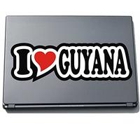 I Love Heart Decal Sticker Laptop skin 210 mm I LOVE GUYANA