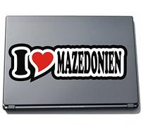 I Love Heart Decal Sticker Laptop skin 210 mm I LOVE Macedonia