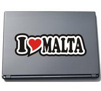 I Love Heart Decal Sticker Laptop Skin 210 mm I LOVE MALTA