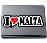 I Love Heart Decal Sticker Laptop skin 210 mm I LOVE MALTA