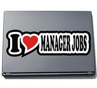 I Love Heart Decal Sticker Laptop skin 210 mm I LOVE Manager Jobs