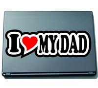 I Love Heart Decal Sticker Laptop Skin 210 mm I LOVE MY DAD