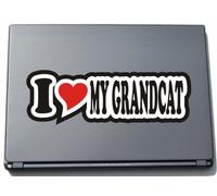 I Love Heart Decal Sticker Laptop Skin 210 mm I LOVE MY GRANDCAT