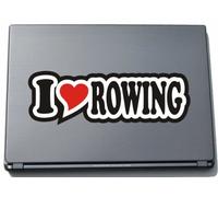 I Love Heart Decal Sticker Laptop Skin 210 mm I LOVE ROWING