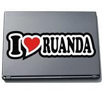 I Love Heart Decal Sticker Laptop skin 210 mm I LOVE RWANDA