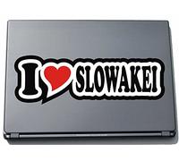 I Love Heart Decal Sticker Laptop skin 210 mm I LOVE SLOVAKIA