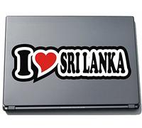 I Love Heart Decal Sticker Laptop skin 210 mm I LOVE SRI LANKA