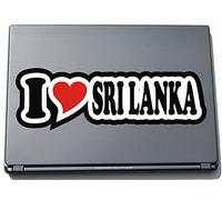 I Love Heart Decal Sticker Laptop skin 210 mm I LOVE SRI LANKA