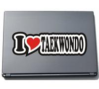 I Love Heart Decal Sticker Laptop Skin 210 mm I LOVE TAEKWONDO