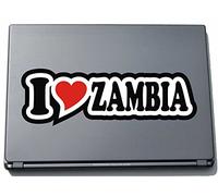 I Love Heart Decal Sticker Laptop skin 210 mm I LOVE ZAMBIA