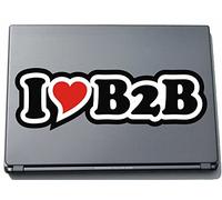 I Love Heart Decal Sticker Laptop skin 297 mm I LOVE B2B