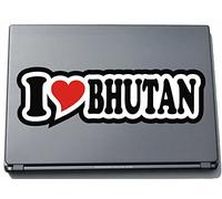 I Love Heart Decal Sticker Laptop skin 297 mm I LOVE BHUTAN