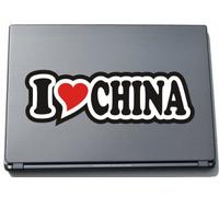I Love Heart Decal Sticker Laptop Skin 297 mm I LOVE CHINA