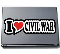 I Love Heart Decal Sticker Laptop skin 297 mm I LOVE Civil War