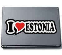 I Love Heart Decal Sticker Laptop skin 297 mm I LOVE ESTONIA