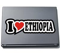 I Love Heart Decal Sticker Laptop skin 297 mm I LOVE Ethiopia